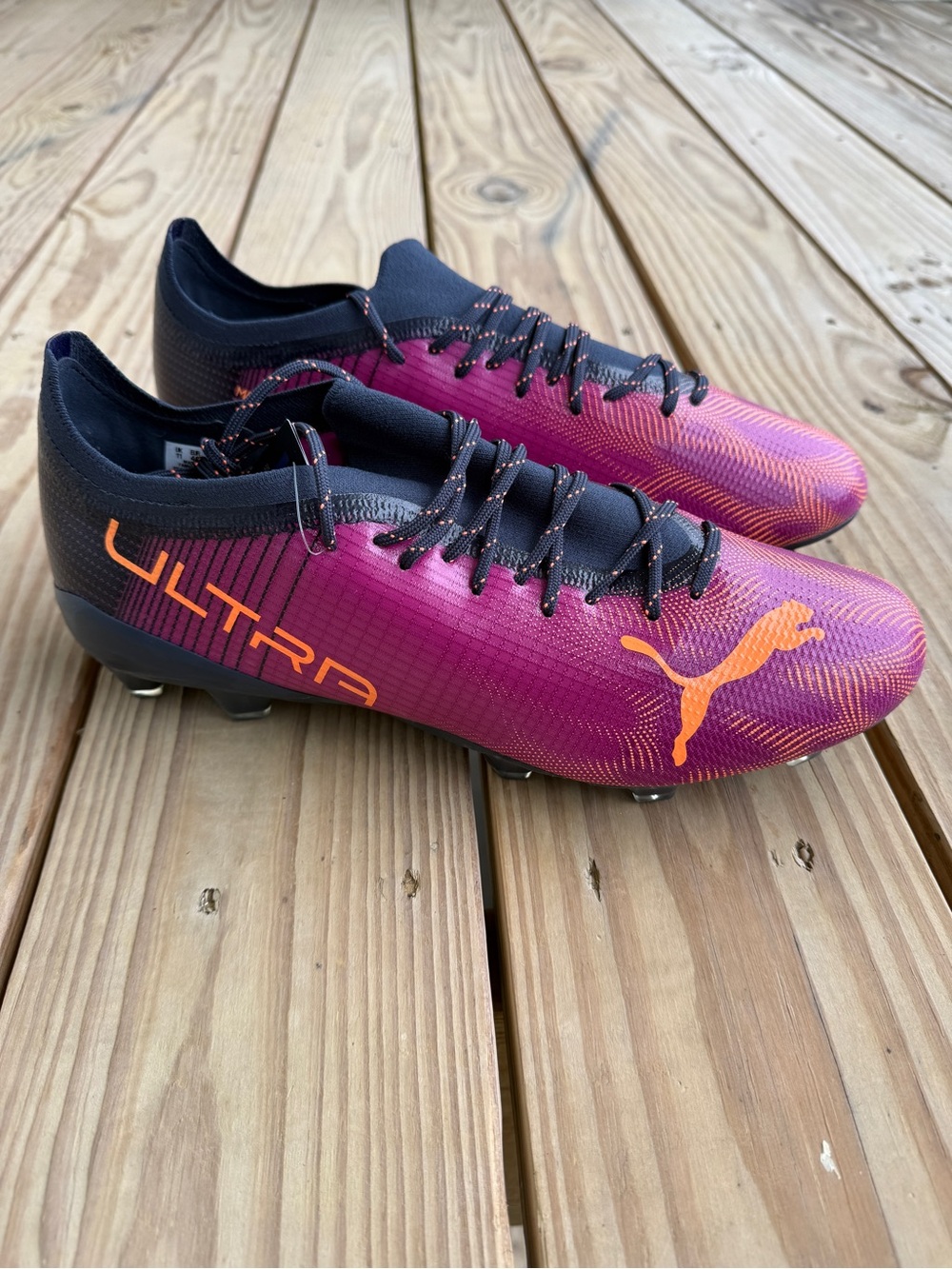 NEW PUMA Ultra 2.4 FG AG Soccer Cleats Shoes Purple Orange Men’s 106698-03